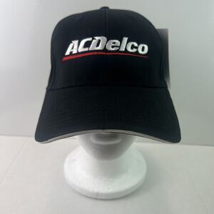 NWT AC Delco Black Adjustable Baseball Hat Cap America